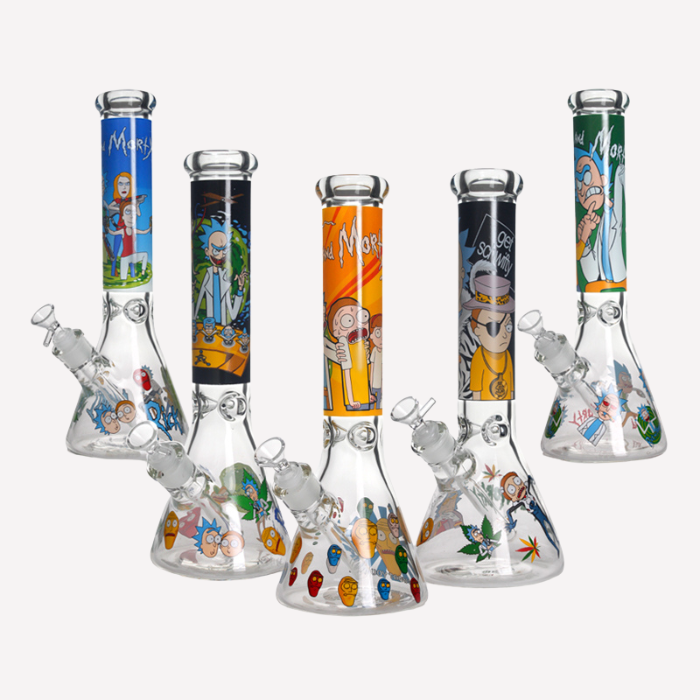 14" RICK AND MORTY BONG 7MM (Assorted)